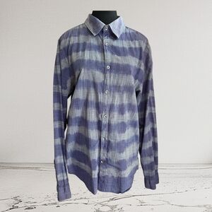 Guess Purple Dillon Slim Fit Men's Button Up Shirt Size Med